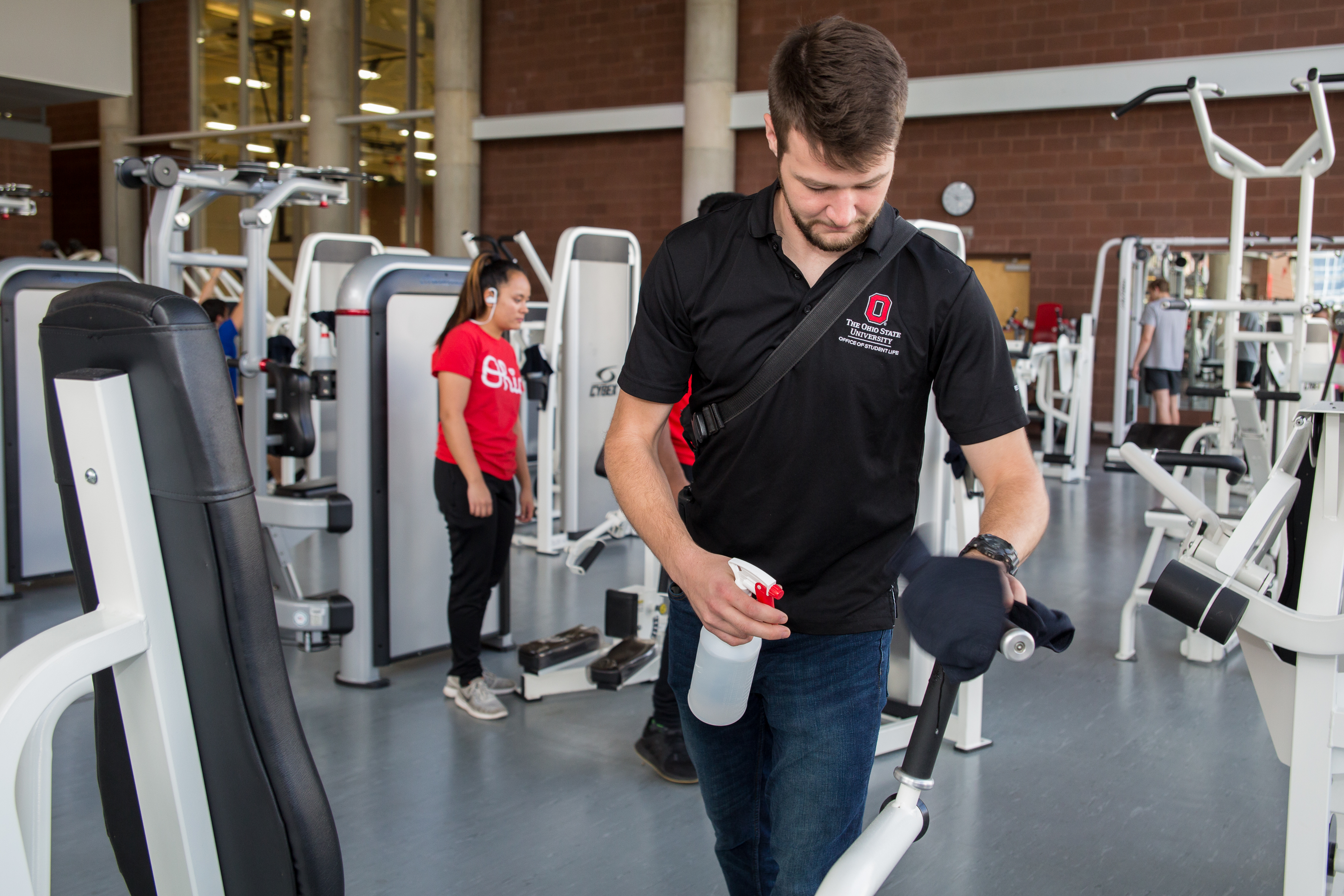 Students working in Rec Sports