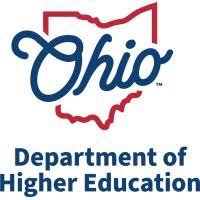 Department of Higher Education with Ohio in script inside a drawn outline of the state of Ohio