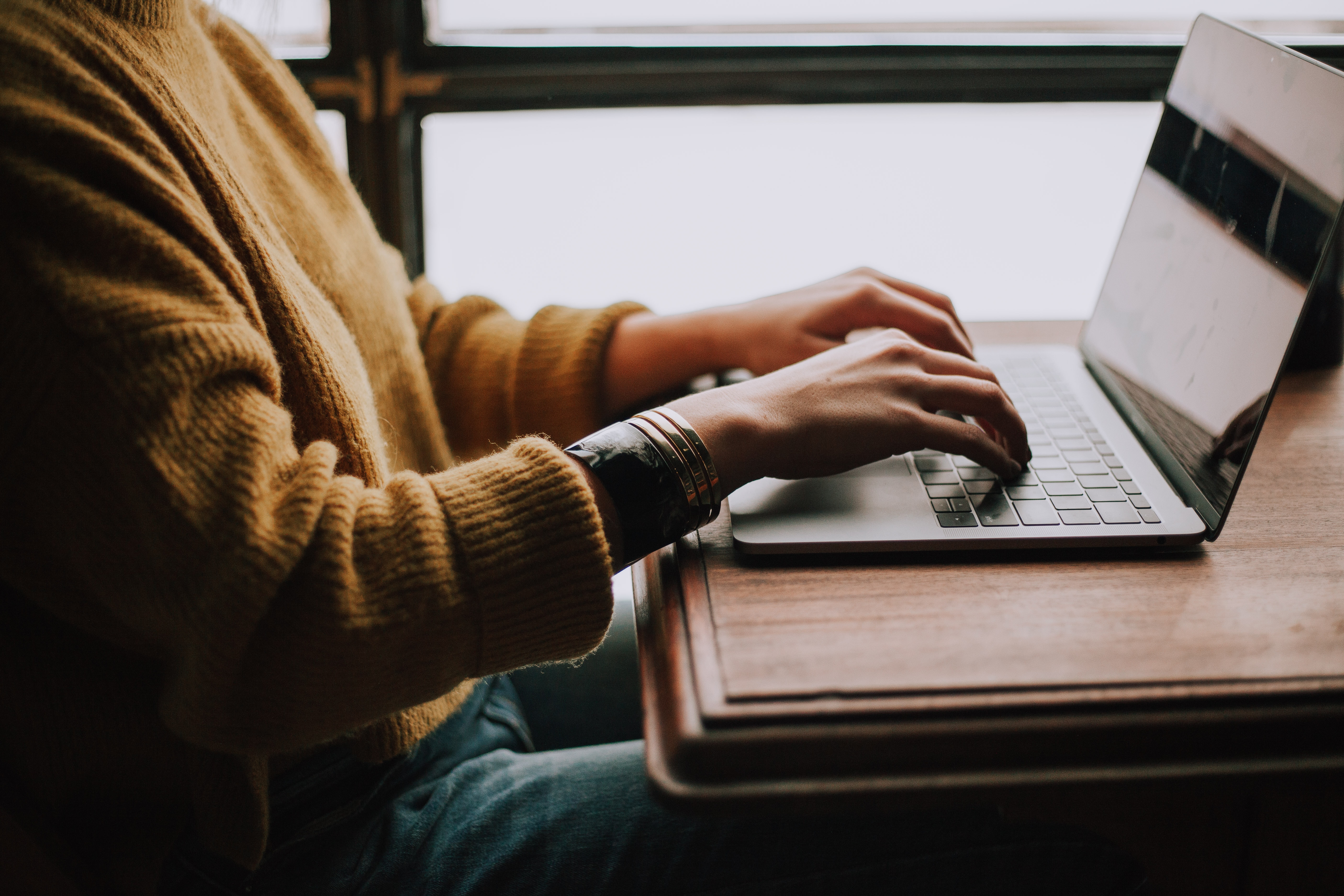 Person at a laptop.