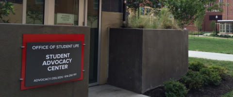 Exterior of the Student Advocacy Center, located in Drackett Tower